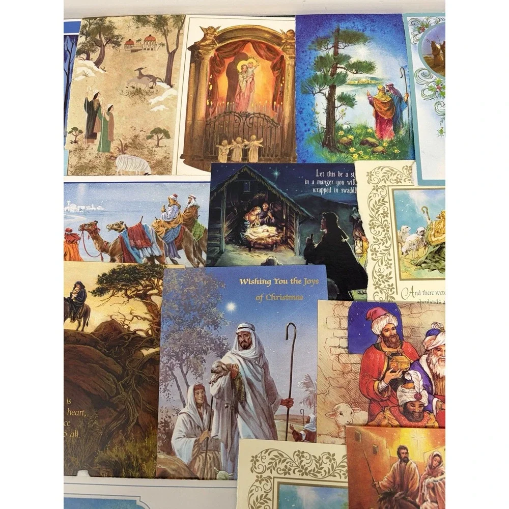 Vintage Christmas Cards Fronts ONLY for Scrapbooking Crafts Decoupage Lot of 50